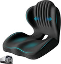 Memory Foam Car Seat & Lumbar Support Cushion, Non-Slip Pad for Long Drive & Daily Use