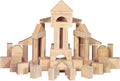 60-Piece Solid Wood Building Blocks with Storage Tray, Hardwood Stacking & Sorting Learning Toys for Kids 3+
