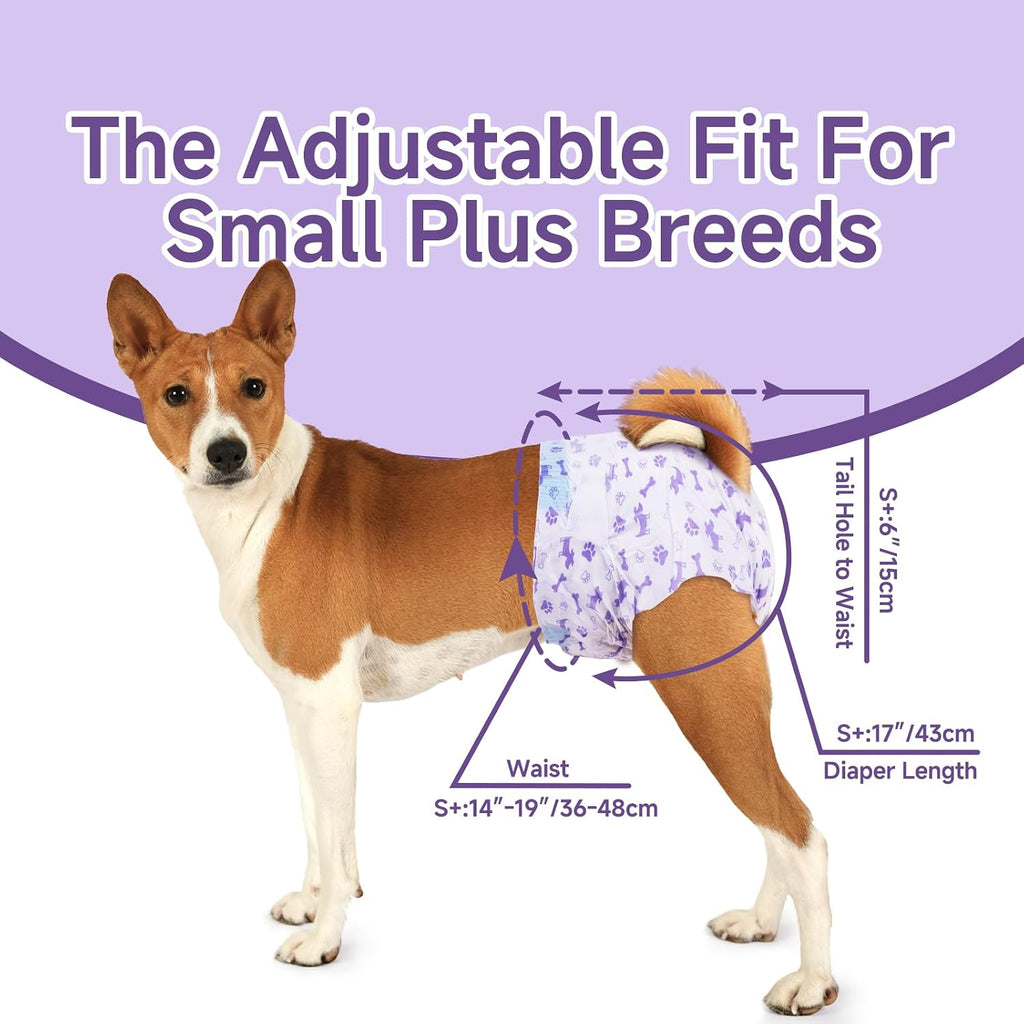Disposable Dog Diapers (50-Pack) – Ultra-Absorbent, Foam Tail Hole, for Small Dogs