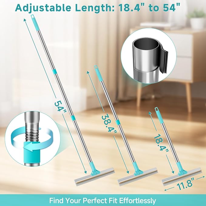 Pet Hair Removal Carpet Rake, Reusable Cleaning Broom for Carpet Surfaces