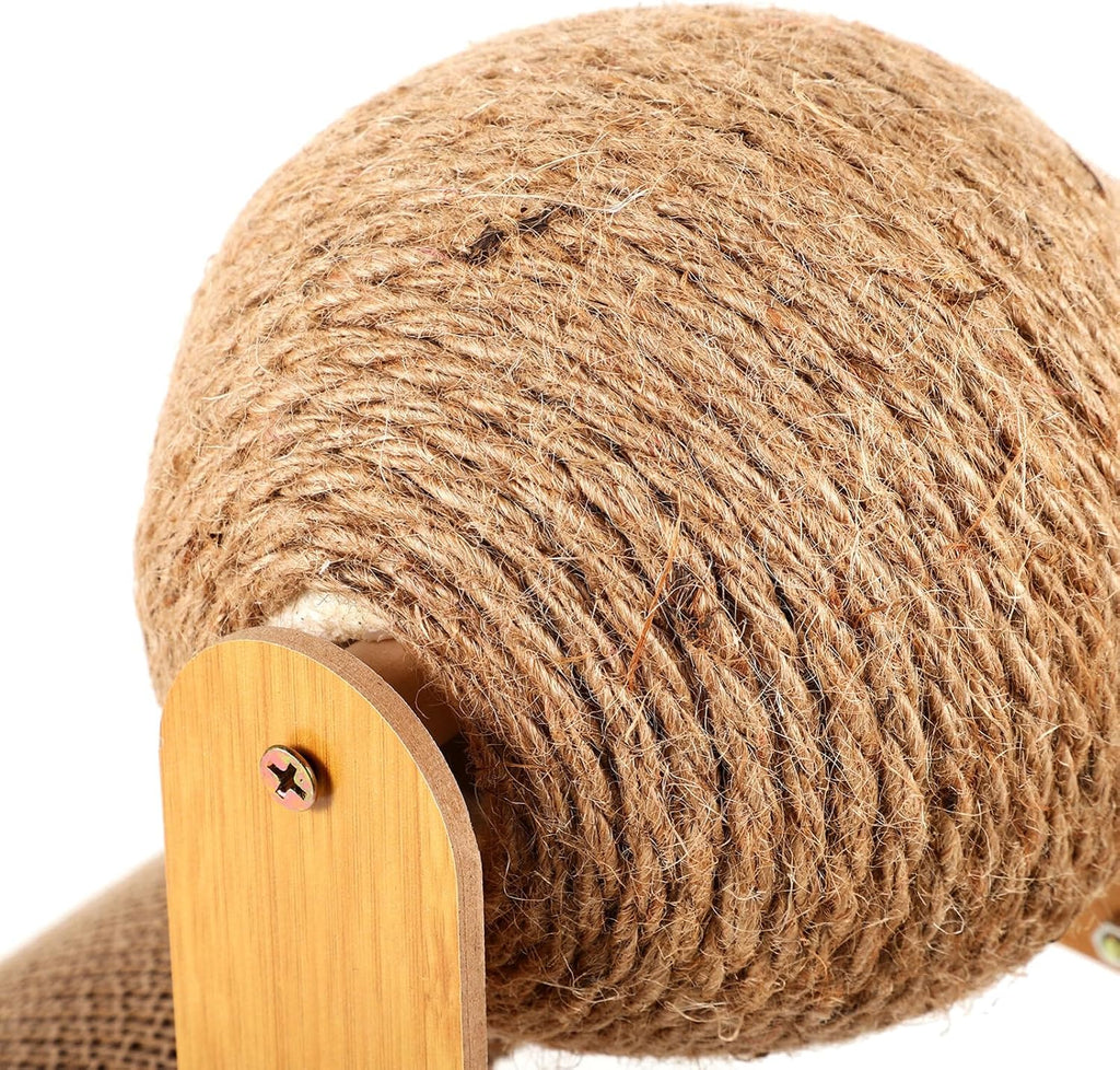 3-Pack Cat Scratching Ball and Slanted Scratching Board Set – Sisal Rope Ball Scratching Toy; Interactive Pet Toy for Indoor Kittens