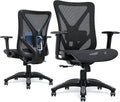 Ergonomic Office Chair, Mesh Computer Desk Chairs with BIFMA X5.1 Certified, Adjustable Lumbar Support, 3D Arm, Tilt Back, Wide Seat, Comfy Swivel Work Task Chair for Company and Home (Obsidian Black)