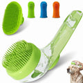 8-Piece Pet Grooming Bath Brush Set – Silicone Massage & Shampoo Dispenser for Dogs & Cats (Green)